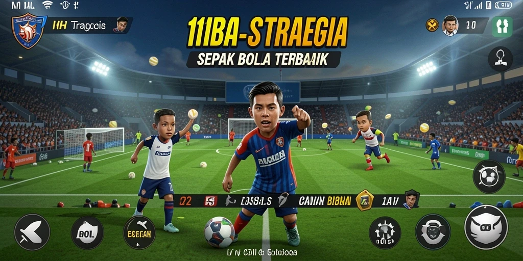 Tampilan gameplay menarik dari 11BOLA dengan aksi pertandingan SLG.