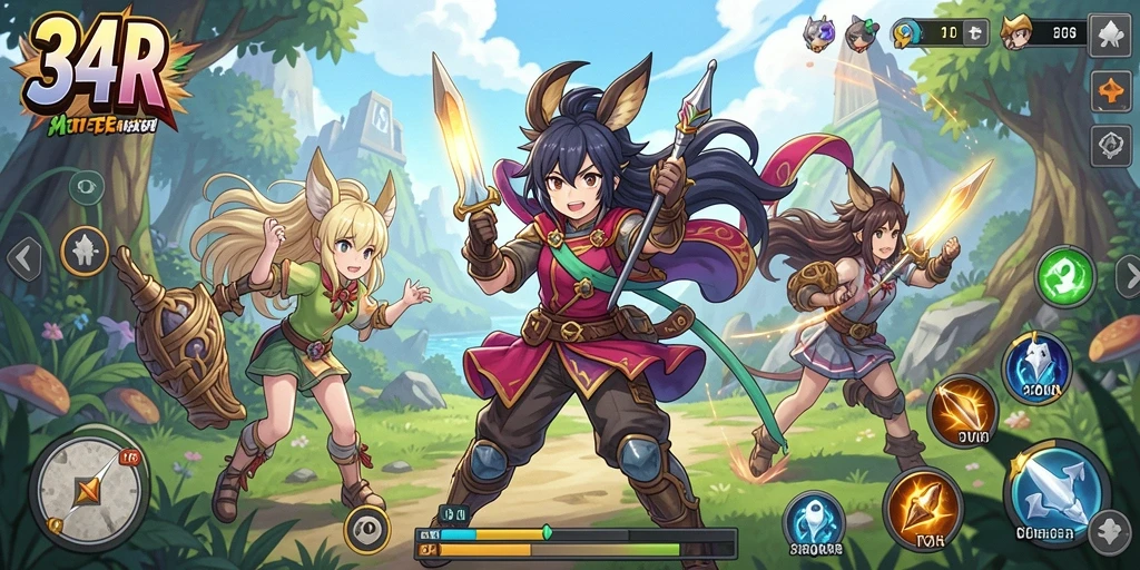Tangkapan layar utama dari gameplay menarik di 34R.