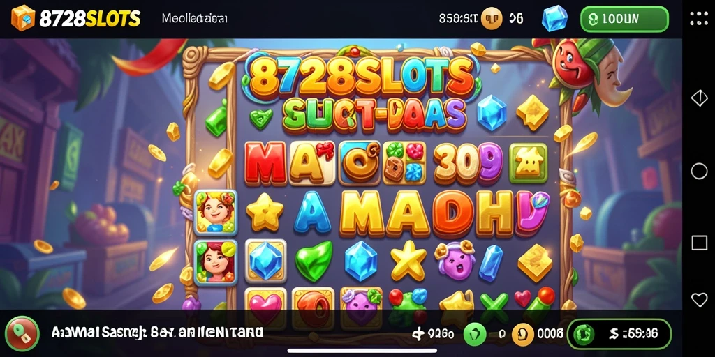 Tampilan gameplay seru dari 8728SLOTS dalam kategori Match-3.