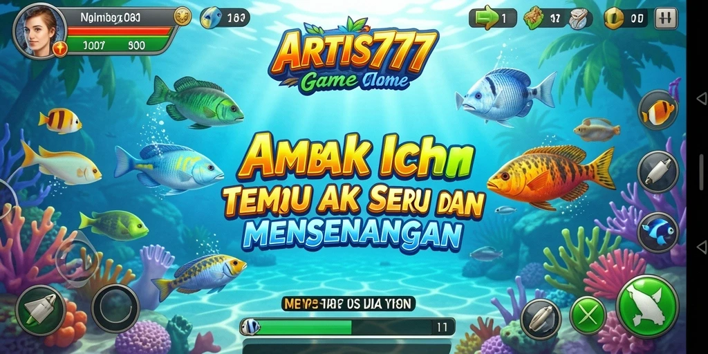 Tampilan gameplay seru di ARTIS777 saat menembak ikan.