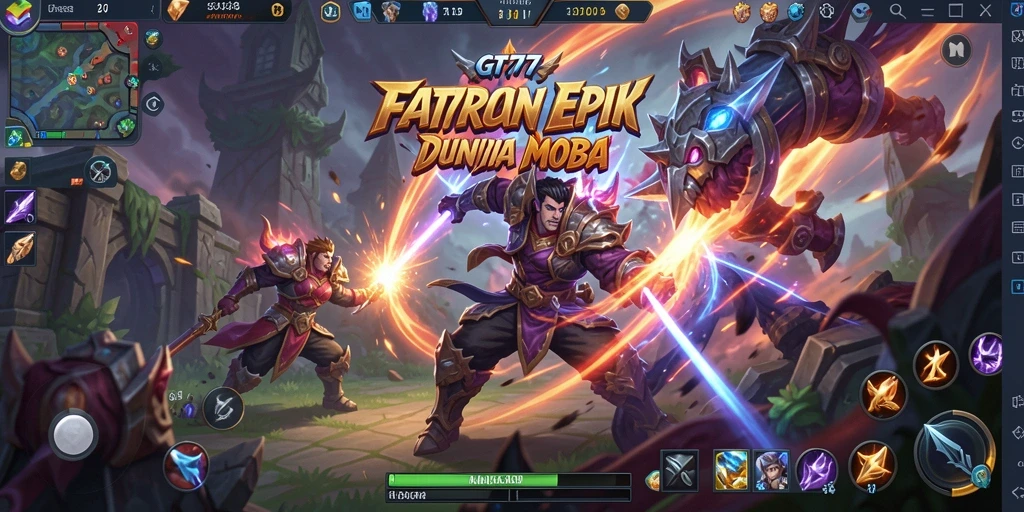 Screenshot menunjukkan aksi seru di arena pertarungan GT777.