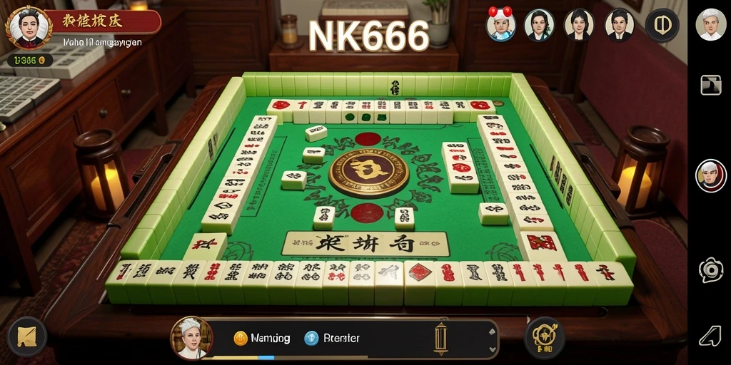 Screenshot gameplay NK666 dengan suasana Mahjong yang menegangkan.