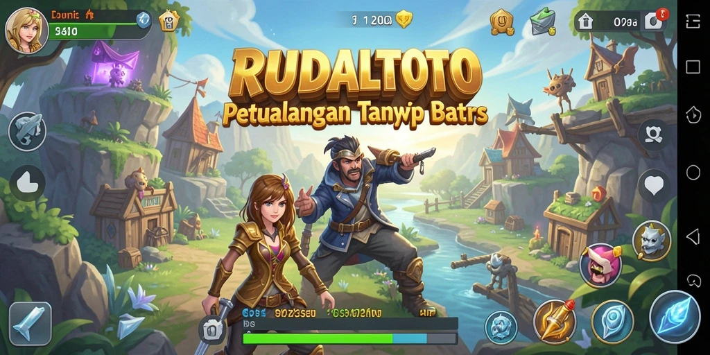 Tampilan menakjubkan dari RUDALTOTO saat pemain menjelajahi dunia petualangan.