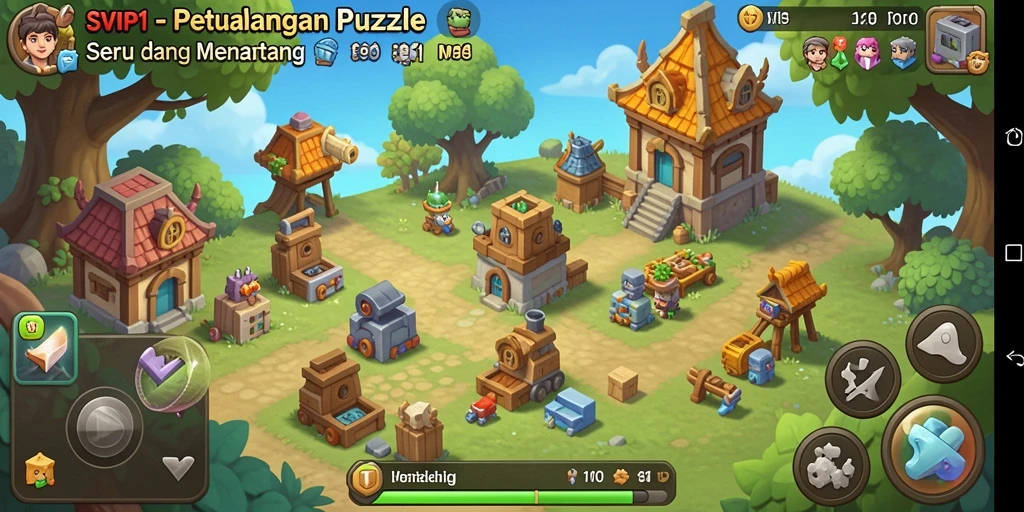 Tampilan gameplay SVIP1 yang seru dan menantang teka-teki.