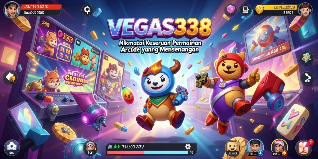 Tampilan gameplay interaktif dan penuh warna dari VEGAS338.