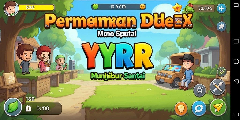 Tampilan gameplay YYRR yang menarik dengan grafis colorful.